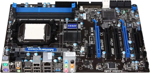 Alt view image 2 of 5 - MSI 870A-G55 AM3 AMD 770 USB 3.0 ATX AMD Motherboard
