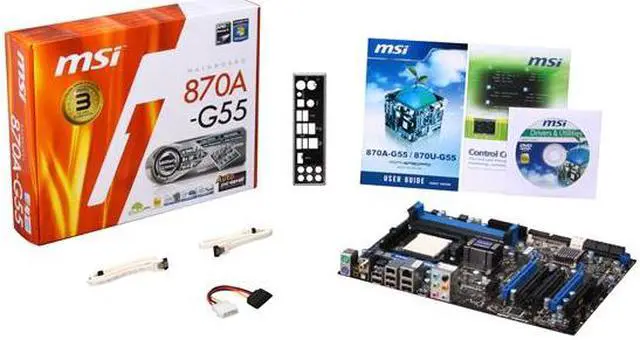Alt view image 5 of 5 - MSI 870A-G55 AM3 AMD 770 USB 3.0 ATX AMD Motherboard