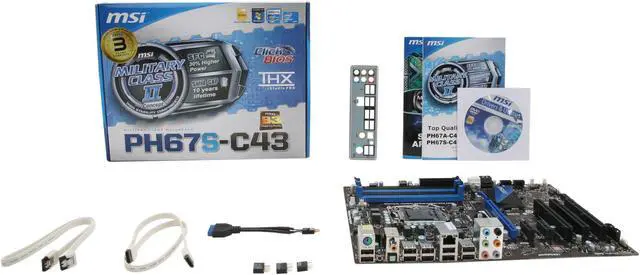 Alt view image 5 of 5 - MSI PH67S-C43 (B3) LGA 1155 Intel H67 ATX Intel Motherboard