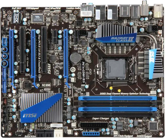 Alt view image 3 of 5 - MSI P67A-GD80 (B3) LGA 1155 Intel P67 USB 3.0 ATX Intel Motherboard