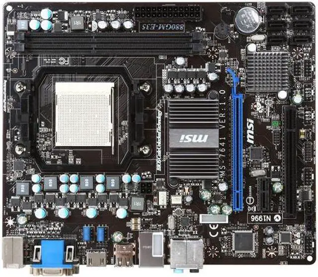Alt view image 3 of 5 - MSI 880GM-E35 AM3 AMD 880G HDMI Micro ATX AMD Motherboard