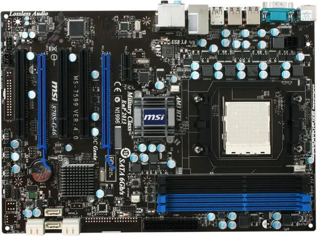 Alt view image 3 of 5 - MSI 870S-G46 AM3 AMD 870 ATX AMD Motherboard