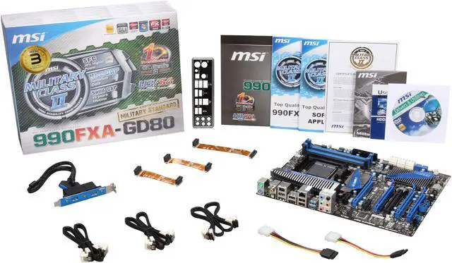Alt view image 5 of 5 - MSI 990FXA-GD80 AM3+ AMD 990FX USB 3.0 ATX AMD Motherboard