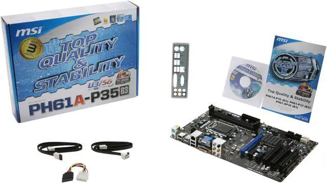 Alt view image 5 of 5 - MSI PH61A-P35 (B3) LGA 1155 Intel H61 USB 3.0 ATX Intel Motherboard with UEFI BIOS