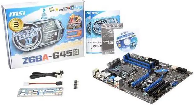 Alt view image 5 of 5 - MSI Z68A-G45 (B3) LGA 1155 Intel Z68 HDMI USB 3.0 ATX Intel Motherboard with UEFI BIOS