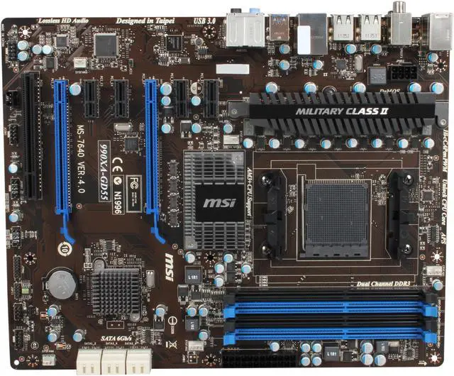 Alt view image 3 of 5 - MSI 990XA-GD55 AM3+ AMD 990X + SB950 USB 3.0 ATX AMD Motherboard