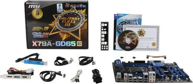 Alt view image 5 of 5 - MSI X79A-GD65 (8D) LGA 2011 Intel X79 USB 3.0 ATX Intel Motherboard with UEFI BIOS