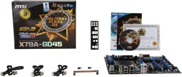 Alt view image 5 of 5 - MSI X79A-GD45 LGA 2011 Intel X79 USB 3.0 ATX Intel Motherboard with UEFI BIOS