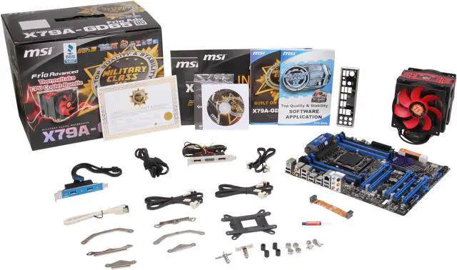 Alt view image 9 of 9 - MSI X79A-GD65(8D) Frio Adv LGA 2011 Intel X79 USB 3.0 ATX Intel Motherboard