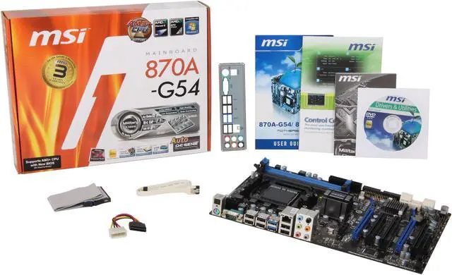 Alt view image 5 of 5 - MSI 870A-G54 (FX) AM3+ AMD 870 USB 3.0 ATX AMD Motherboard