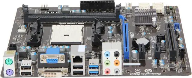 Alt view image 2 of 5 - MSI A75MA-P35 FM1 AMD A75 (Hudson D3) USB 3.0 Micro ATX AMD Motherboard with UEFI BIOS