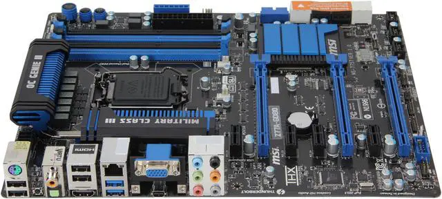 Alt view image 2 of 5 - MSI Z77A-GD80 LGA 1155 Intel Z77 HDMI USB 3.0 ATX Intel Motherboard with UEFI BIOS and Thunderbolt