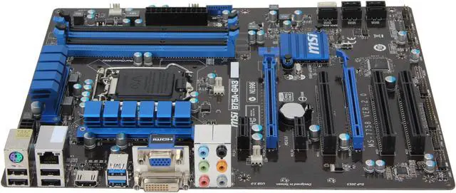 Alt view image 2 of 5 - MSI B75A-G43 LGA 1155 Intel B75 HDMI USB 3.0 ATX Intel Motherboard with UEFI BIOS