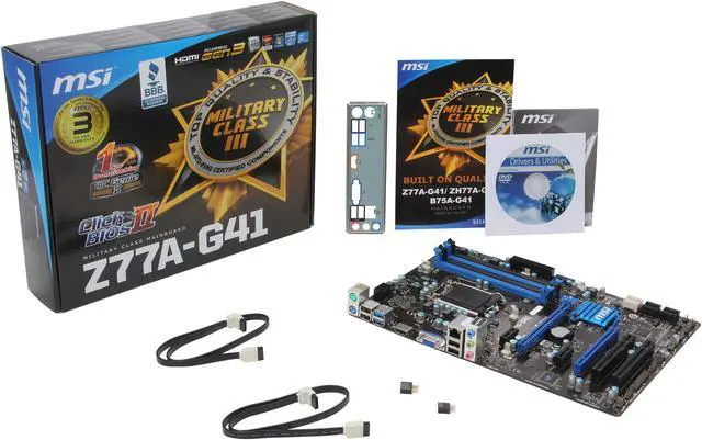 Alt view image 5 of 5 - MSI Z77A-G41 LGA 1155 Intel Z77 HDMI USB 3.0 ATX Intel Motherboard with UEFI BIOS