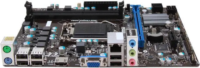 Alt view image 2 of 5 - MSI H61M-E33/W8 LGA 1155 Intel H61 HDMI Micro ATX Intel Motherboard with UEFI BIOS
