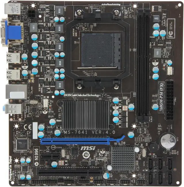 Alt view image 3 of 5 - MSI 760GM-P34 (FX) AM3+ AMD 760G + SB710 Micro ATX AMD Motherboard