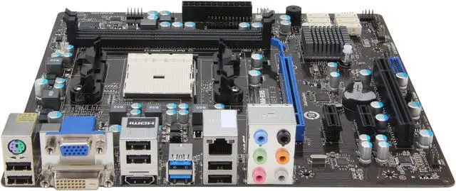 Alt view image 2 of 5 - MSI FM2-A75MA-E35 FM2 AMD A75 (Hudson D3) USB 3.0 HDMI Micro ATX AMD Motherboard