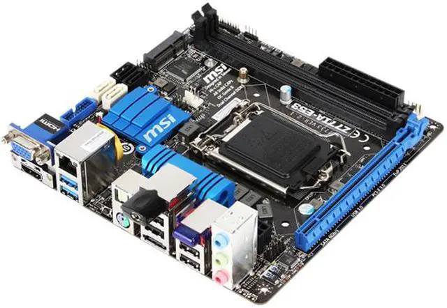 Main image of MSI Z77IA-E53 LGA 1155 Intel Z77 HDMI USB 3.0 Mini ITX Intel Motherboard with UEFI BIOS