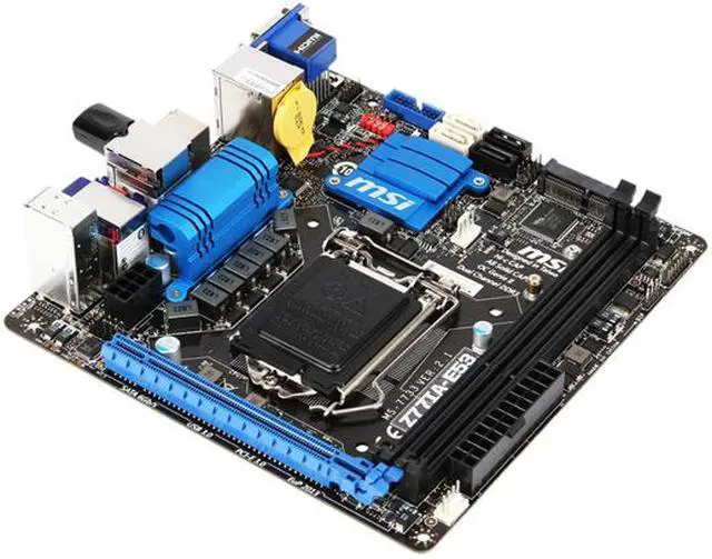 Alt view image 3 of 4 - MSI Z77IA-E53 LGA 1155 Intel Z77 HDMI USB 3.0 Mini ITX Intel Motherboard with UEFI BIOS