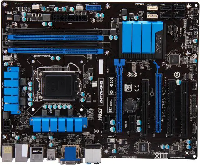 Alt view image 3 of 5 - MSI ZH77A-G43 LGA 1155 Intel H77 HDMI USB 3.0 ATX Intel Motherboard with UEFI BIOS