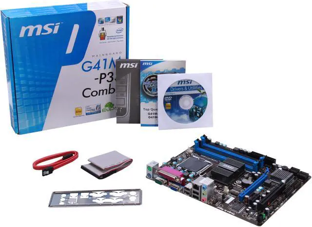 Alt view image 5 of 5 - MSI G41M-P33 Combo LGA 775 Intel G41 + ICH7 Micro ATX Intel Motherboard