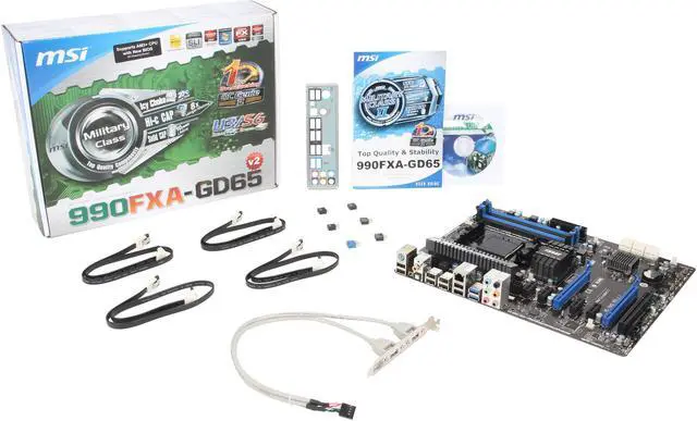 Alt view image 5 of 5 - MSI 990FXA-GD65V2 Desktop Motherboard - AMD 990FX Chipset - Socket AM3+
