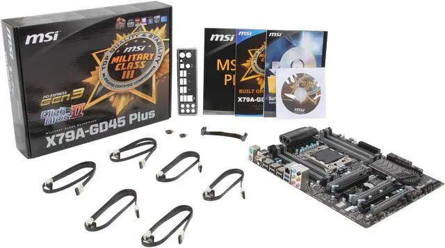 Alt view image 5 of 5 - MSI X79A-GD45 Plus LGA 2011 Intel X79 USB 3.0 ATX Intel Motherboard