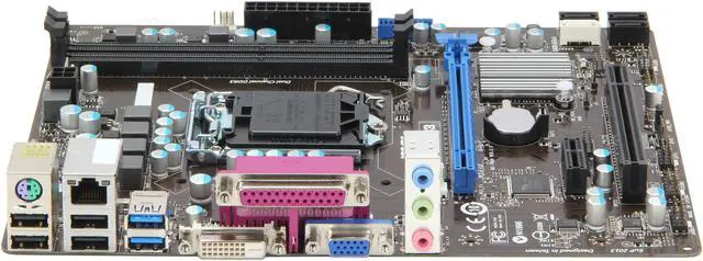 Alt view image 2 of 5 - MSI B75MA-P33 LGA 1155 Intel B75 USB 3.0 Micro ATX Intel Motherboard with UEFI BIOS