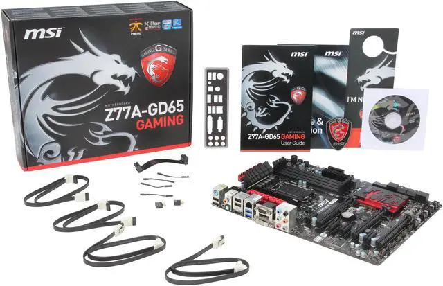Alt view image 5 of 5 - MSI Z77A-GD65 Gaming LGA 1155 Intel Z77 HDMI USB 3.0 ATX Intel Motherboard