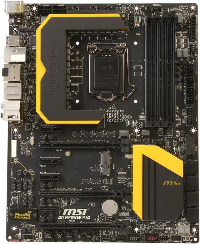 Alt view image 3 of 5 - MSI Z87 MPOWER Max LGA 1150 Intel Z87 HDMI USB 3.0 ATX Extreme OC Flagship High Performance Triple CFX/ SLI Platform Intel Motherboard