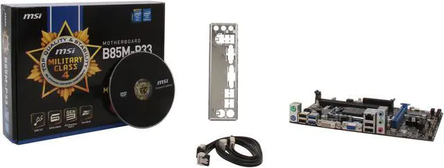 Alt view image 5 of 5 - MSI B85M-P33 LGA 1150 Intel B85 USB 3.0 Micro ATX Entry DVI Business Intel Motherboard