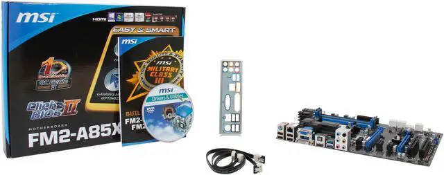 Alt view image 5 of 5 - MSI FM2-A85XA-G43 FM2 AMD A85X (Hudson D4) USB 3.0 HDMI ATX AMD Motherboard