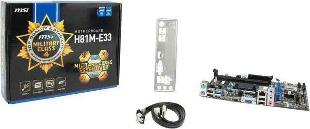 Alt view image 6 of 5 - MSI H81M-E33 LGA 1150 Intel H81 HDMI USB 3.0 Micro ATX Intel Motherboard