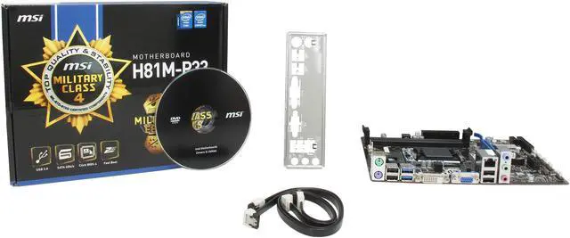 Alt view image 6 of 5 - MSI H81M-P33 LGA 1150 Intel H81 USB 3.0 Micro ATX Intel Motherboard