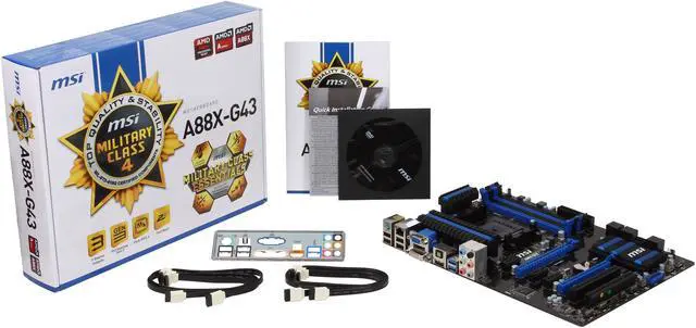 Alt view image 5 of 5 - MSI A88X-G43 FM2+ / FM2 AMD A88X (Bolton D4) USB 3.0 HDMI ATX AMD Motherboard