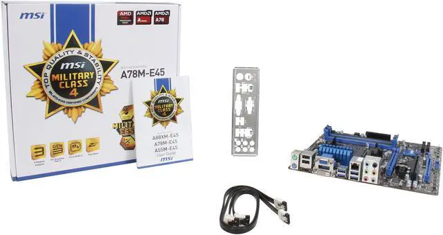 Alt view image 5 of 5 - MSI A78M-E45 FM2+ / FM2 AMD A78 (Bolton D3) USB 3.0 HDMI Micro ATX AMD Motherboard