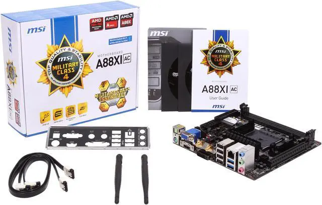 Alt view image 5 of 5 - MSI A88XI AC FM2+ / FM2 AMD A88X (Bolton D4) USB 3.0 HDMI Mini ITX AMD Motherboard