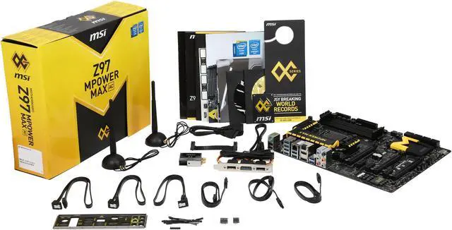Alt view image 5 of 5 - MSI Z97 MPOWER Max AC LGA 1150 Intel Z97 HDMI USB 3.0 ATX Intel Motherboard