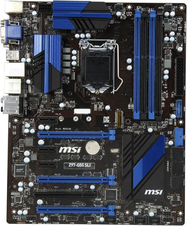 Alt view image 4 of 5 - MSI Z97-G55 SLI LGA 1150 Intel Z97 HDMI USB 3.0 ATX Intel Motherboard