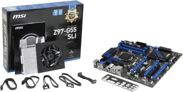 Alt view image 6 of 5 - MSI Z97-G55 SLI LGA 1150 Intel Z97 HDMI USB 3.0 ATX Intel Motherboard