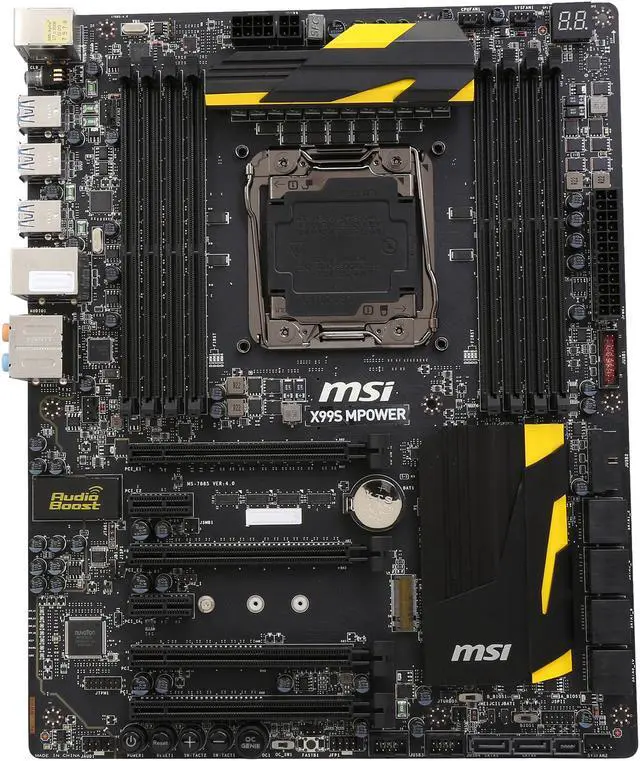 Alt view image 4 of 5 - MSI X99S MPOWER LGA 2011-v3 Intel X99 USB 3.0 ATX Intel Motherboard