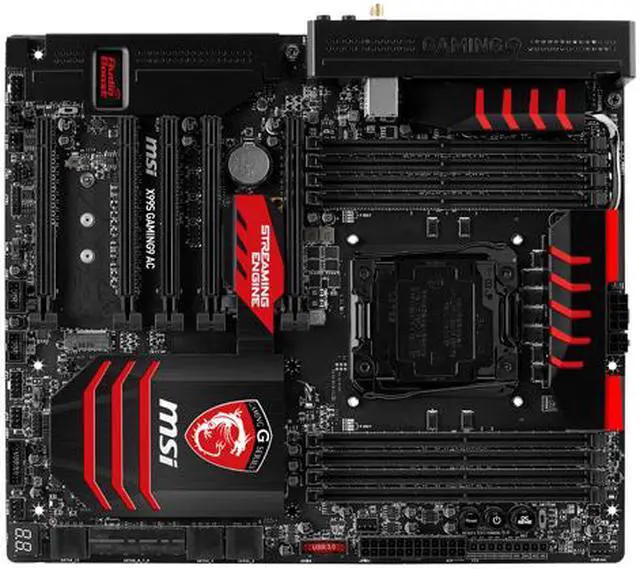 Alt view image 5 of 6 - MSI MSI Gaming X99S Gaming 9 AC LGA 2011-v3 Intel X99 USB 3.0 Extended ATX Intel Motherboard