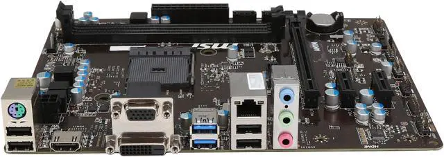 Alt view image 2 of 5 - MSI AM1M AM1 AMD APU USB 3.0 HDMI Micro ATX AMD Motherboard