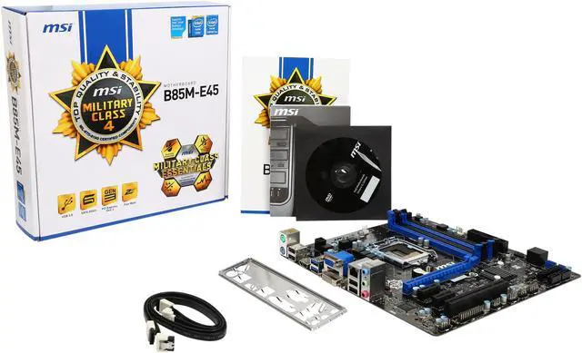 Alt view image 5 of 5 - MSI B85M-E45 LGA 1150 Intel B85 HDMI USB 3.0 Micro ATX Intel Motherboard