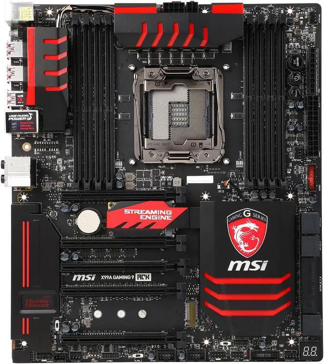 Alt view image 3 of 5 - MSI X99A GAMING 9 ACK LGA 2011-v3 Intel X99 USB 3.1 USB 3.0 Extended ATX Intel Motherboard