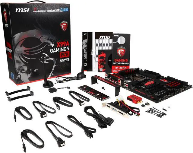 Alt view image 5 of 5 - MSI X99A GAMING 9 ACK LGA 2011-v3 Intel X99 USB 3.1 USB 3.0 Extended ATX Intel Motherboard