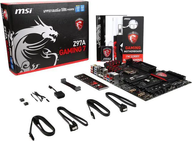 Alt view image 5 of 5 - MSI Z97A GAMING 7 LGA 1150 Intel Z97 HDMI USB 3.1 USB 3.0 ATX Intel Motherboard