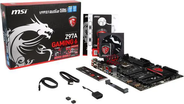 Alt view image 5 of 5 - MSI MSI Gaming Z97A GAMING 6 LGA 1150 Intel Z97 HDMI USB 3.1 USB 3.0 ATX Intel Motherboard