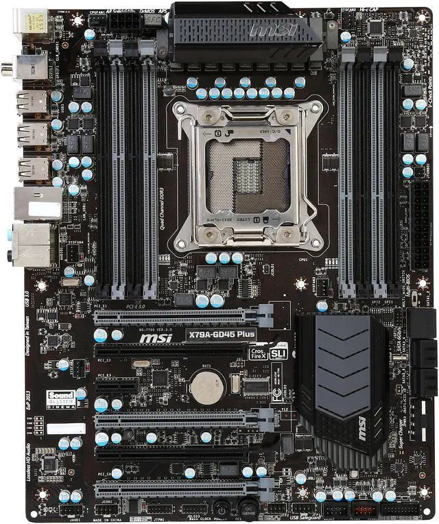 Alt view image 3 of 5 - MSI X79A-GD45 PLUS-R LGA 2011 Intel X79 SATA 6Gb/s USB 3.0 ATX Intel Motherboard Certified Refurbished