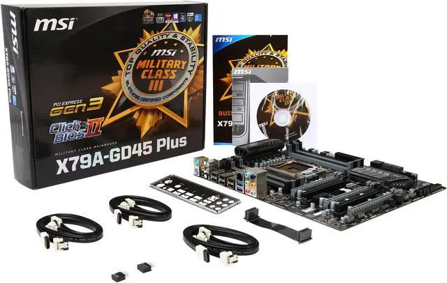 Alt view image 5 of 5 - MSI X79A-GD45 PLUS-R LGA 2011 Intel X79 SATA 6Gb/s USB 3.0 ATX Intel Motherboard Certified Refurbished